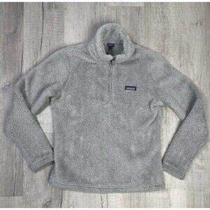 Patagonia Jacket Women's Medium Gray Los Gatos Fleece 1/4 Zip Sherpa Outdoors P